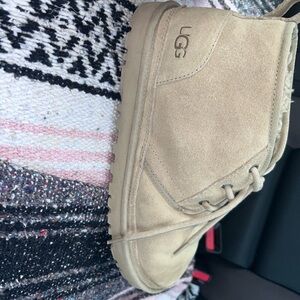 UGG Beige Suede Ankle Boots